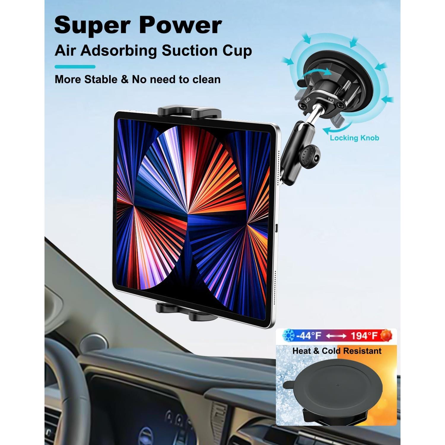 Soporte para Tableta de Coche Dosvsi con Ventosa Fuerte 4-13"