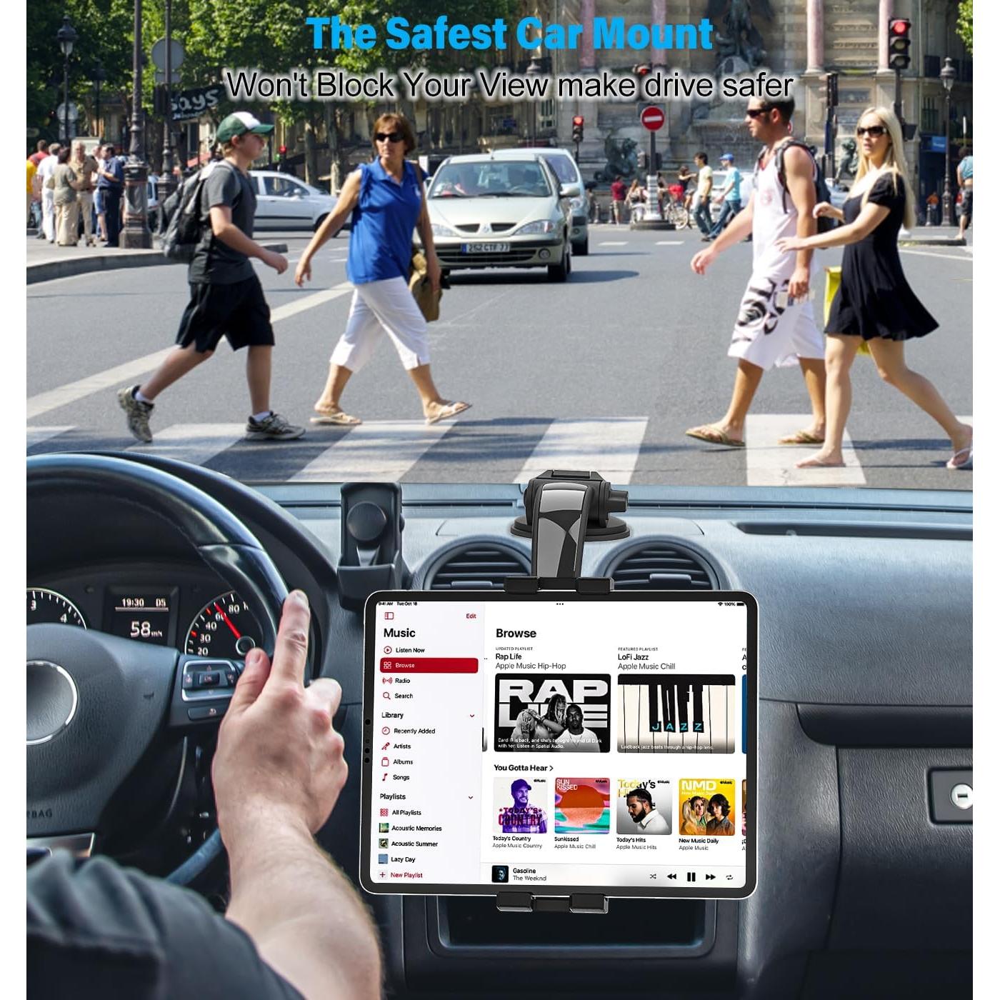 Soporte para Tablet YOOZ 2-en-1 Ajustable para Coche 10-33 cm