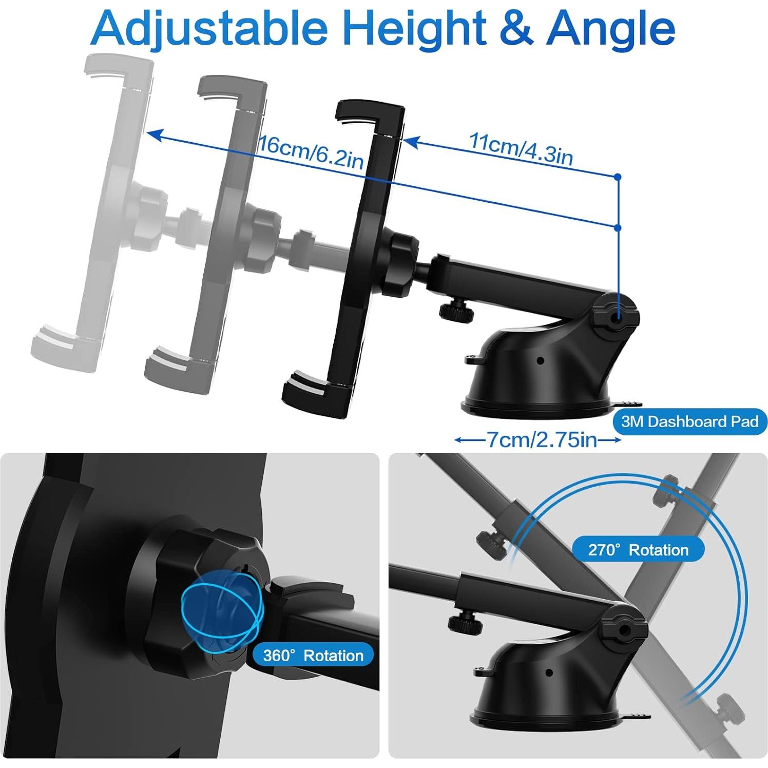 Soporte de Tablet para Coche YOOZ con Ventosa Ajustable 4-13"