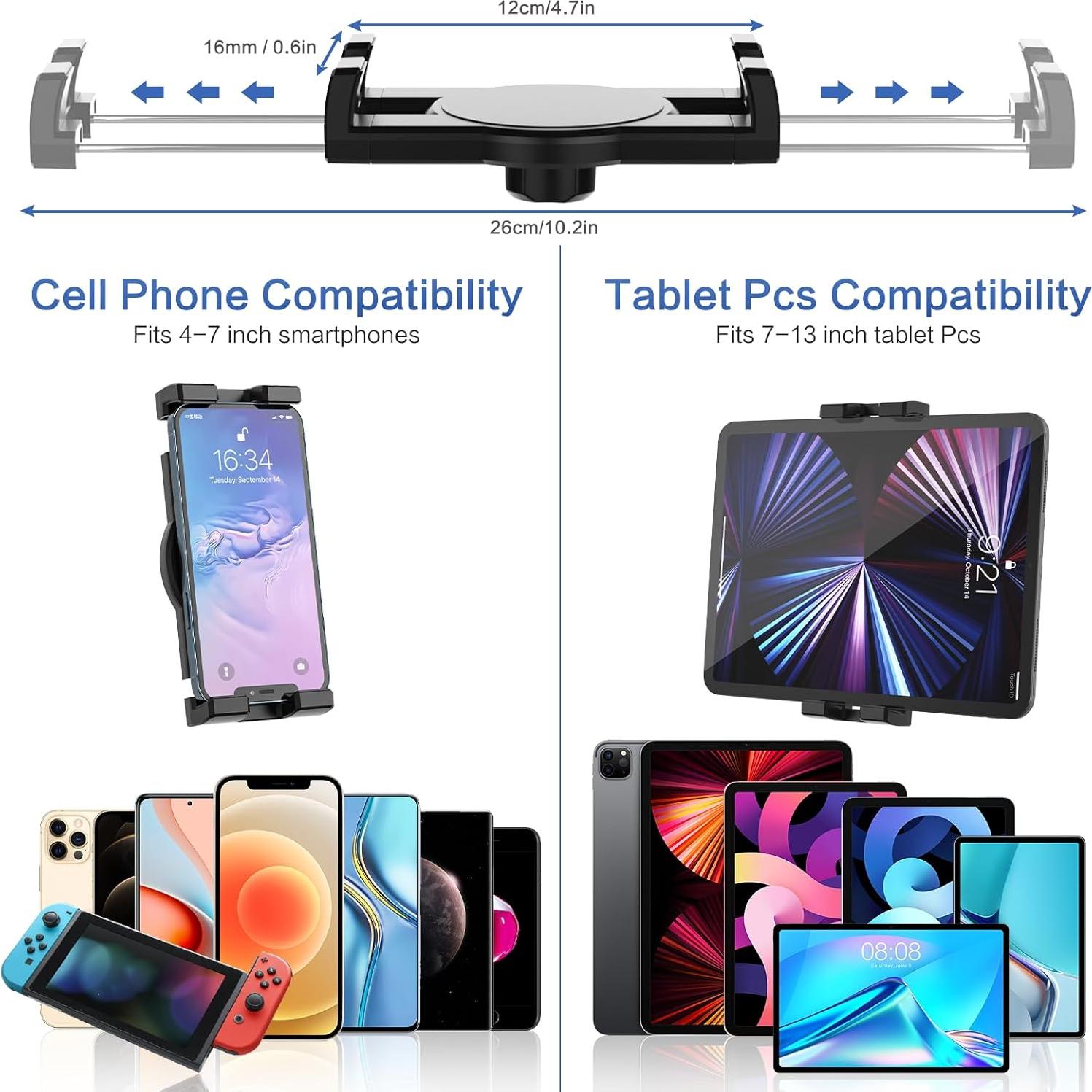 Soporte de Tablet para Coche YOOZ con Ventosa Ajustable 4-13"