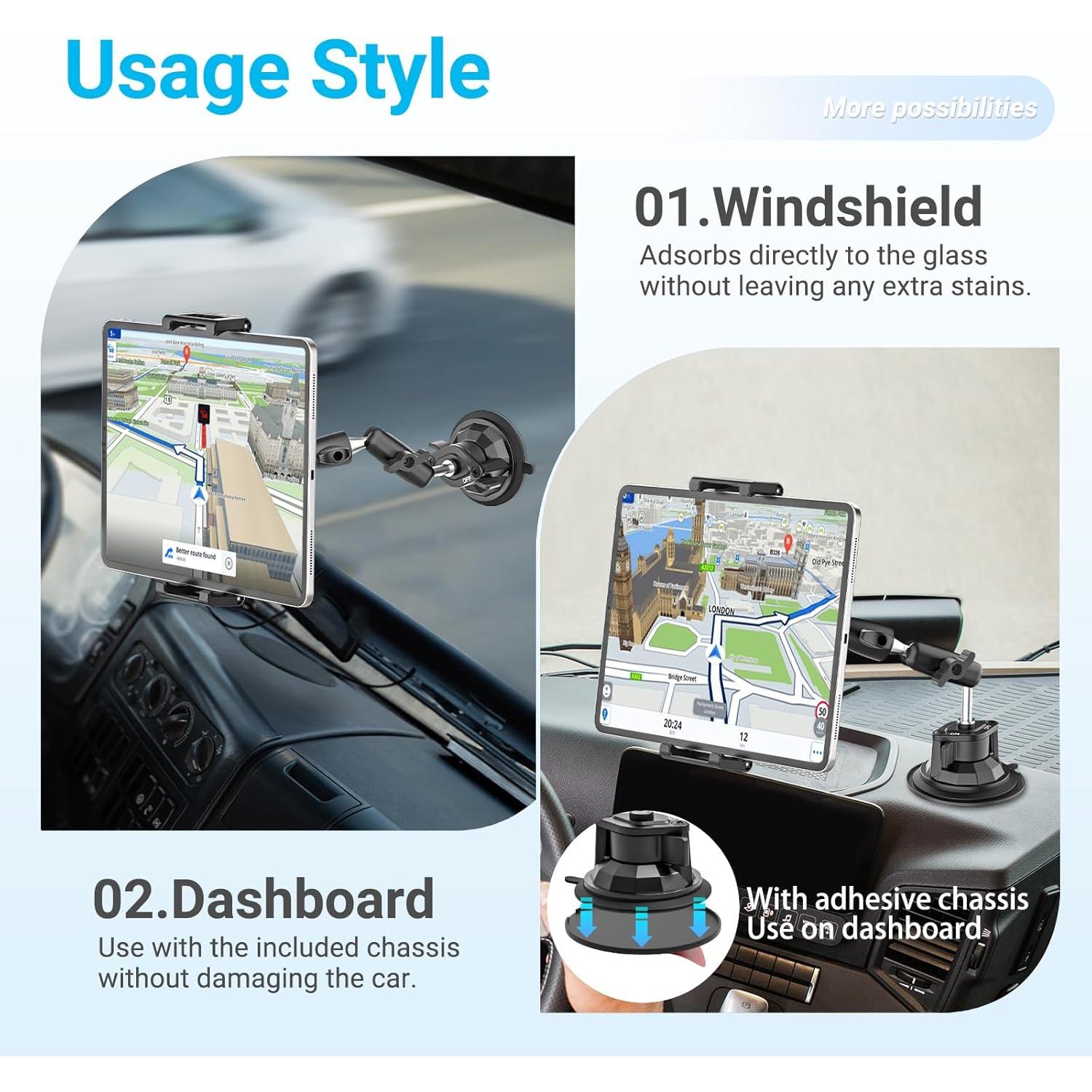 Soporte para Tablet INSSKY con Ventosa de Vacío Ajustable