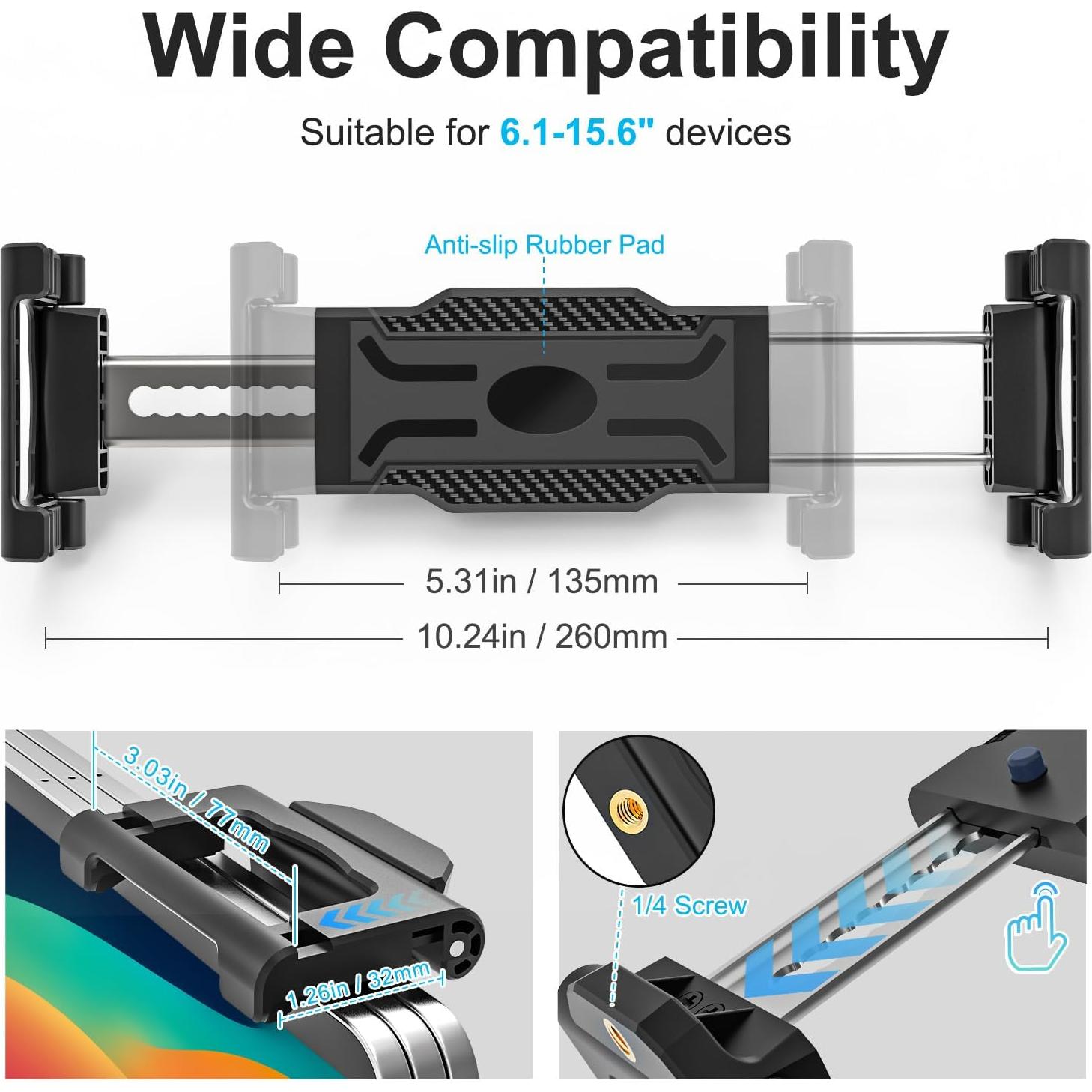 Soporte para Tablet INSSKY con Ventosa de Vacío Ajustable