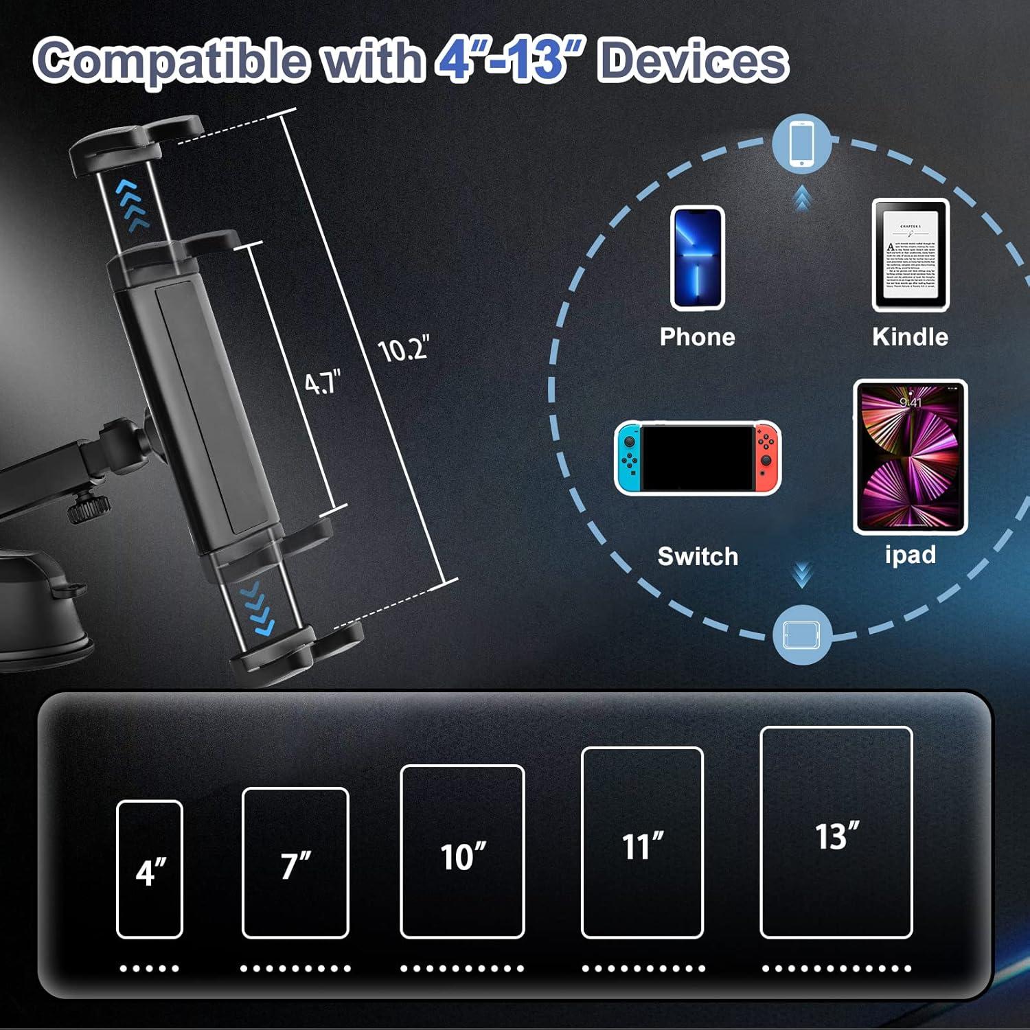 Soporte para Tablet Kolasels 3 en 1 para Coche - Compatible con iPad y Smartphones