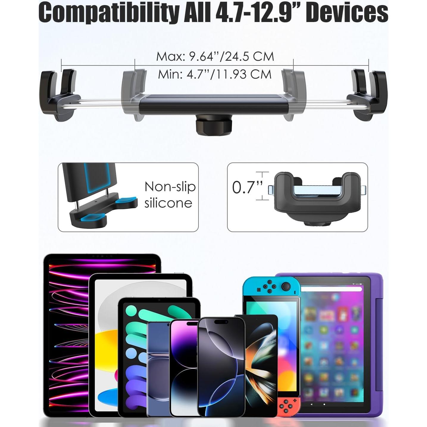 Soporte de Tableta para Coche Wukanleng con Ventosa 8.5 cm