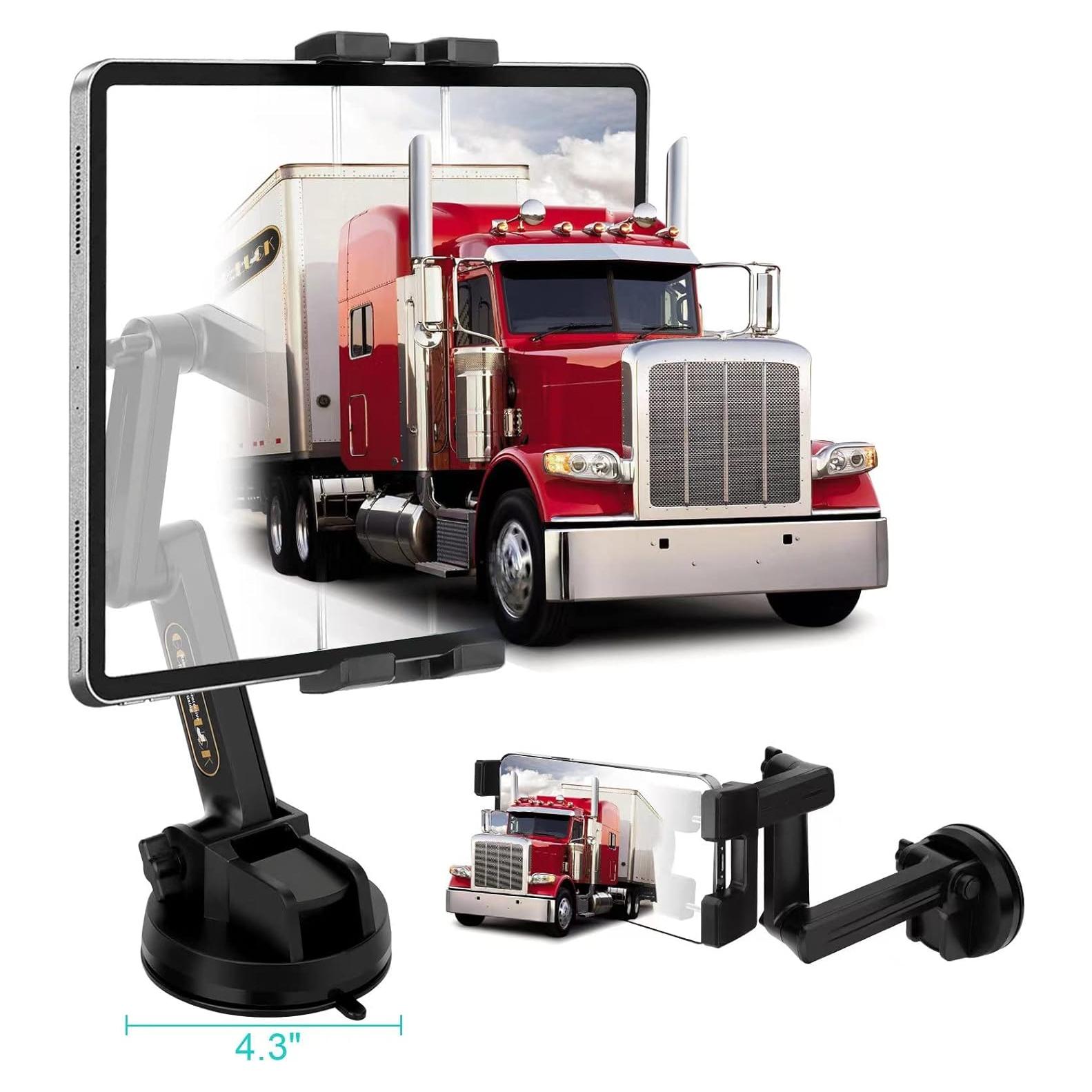 Soporte para Tableta iPad Pro 12.9" Porfortop, Ventosa 10 cm, Brazo 40 cm