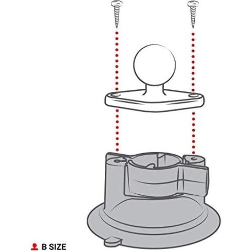 Base de Ventosa RAM MOUNTS Twist-Lock 8.38 cm para Parabrisas