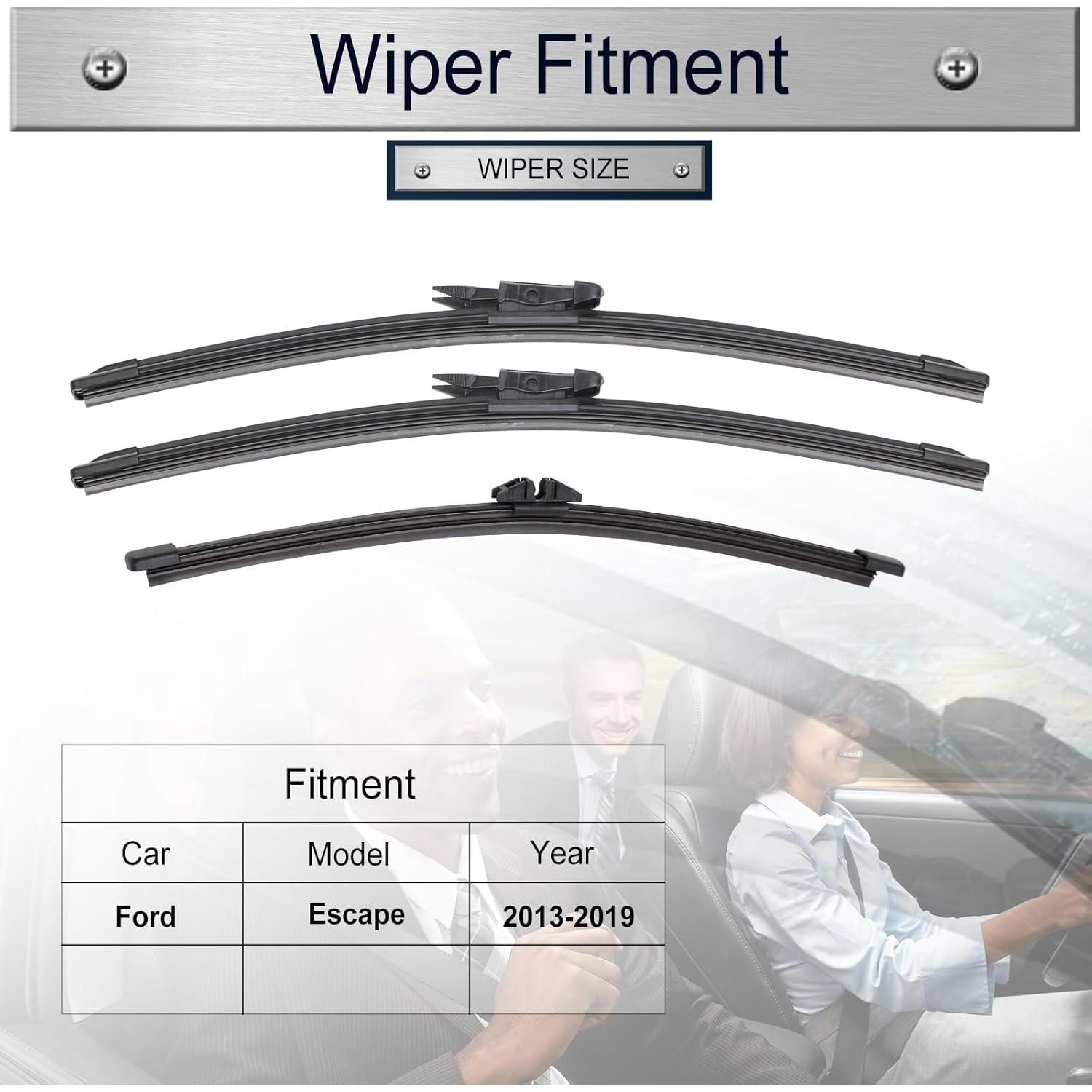 Limpiaparabrisas HODEE para Ford Escape 2013-2019 71.12 cm + 27.94 cm