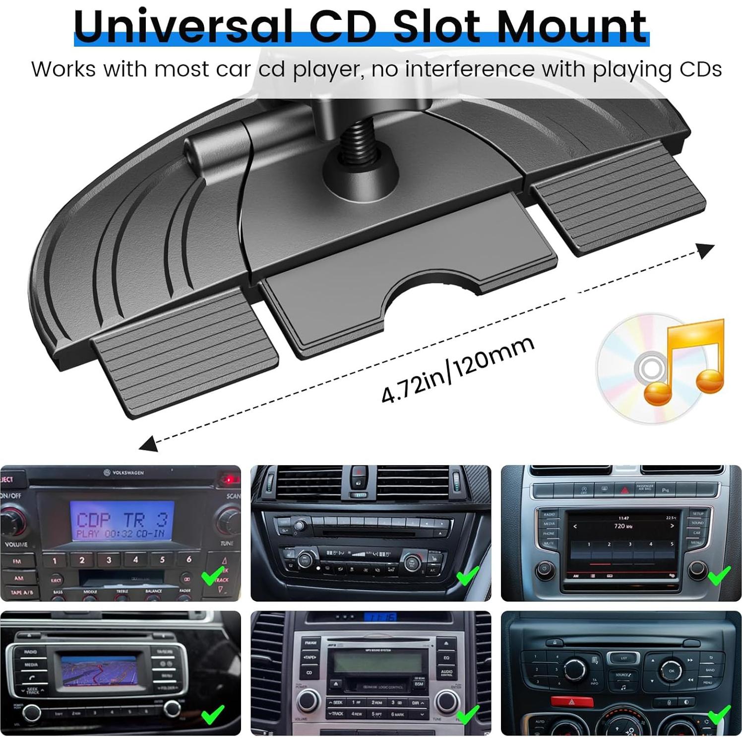 Soporte Universal para Tablet OHLPRO en Slot de CD para Coche 7-11"