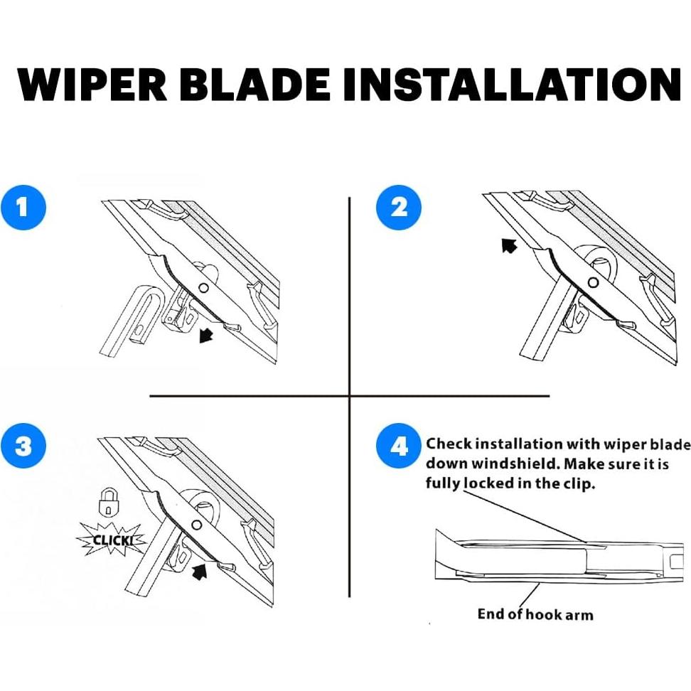 Escobillas de Limpiaparabrisas NAROWAN 18 y 22 Pulgadas con Tabletas