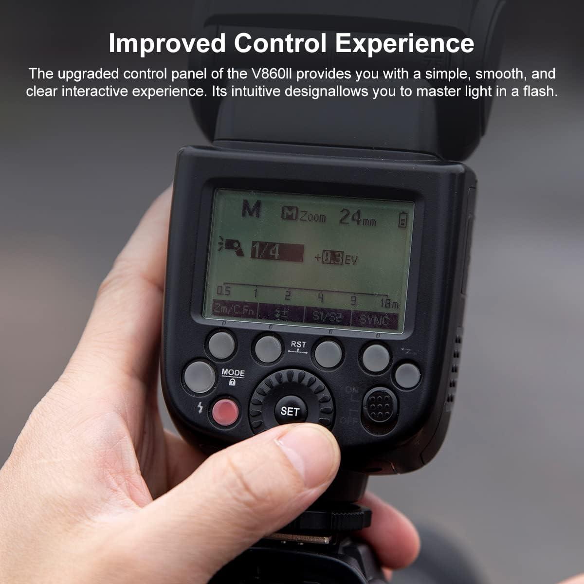 Flash Godox V860II-S TTL + Disparador XPro-S Inalámbrico