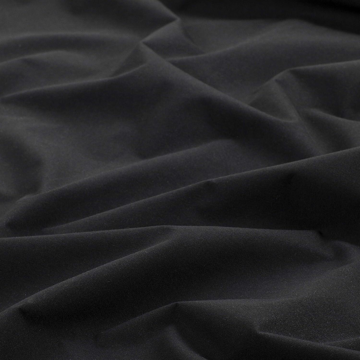 Cortinas Opacas Tendencias de Interior Crepúsculo 3 Piezas 100% Poliester Negro