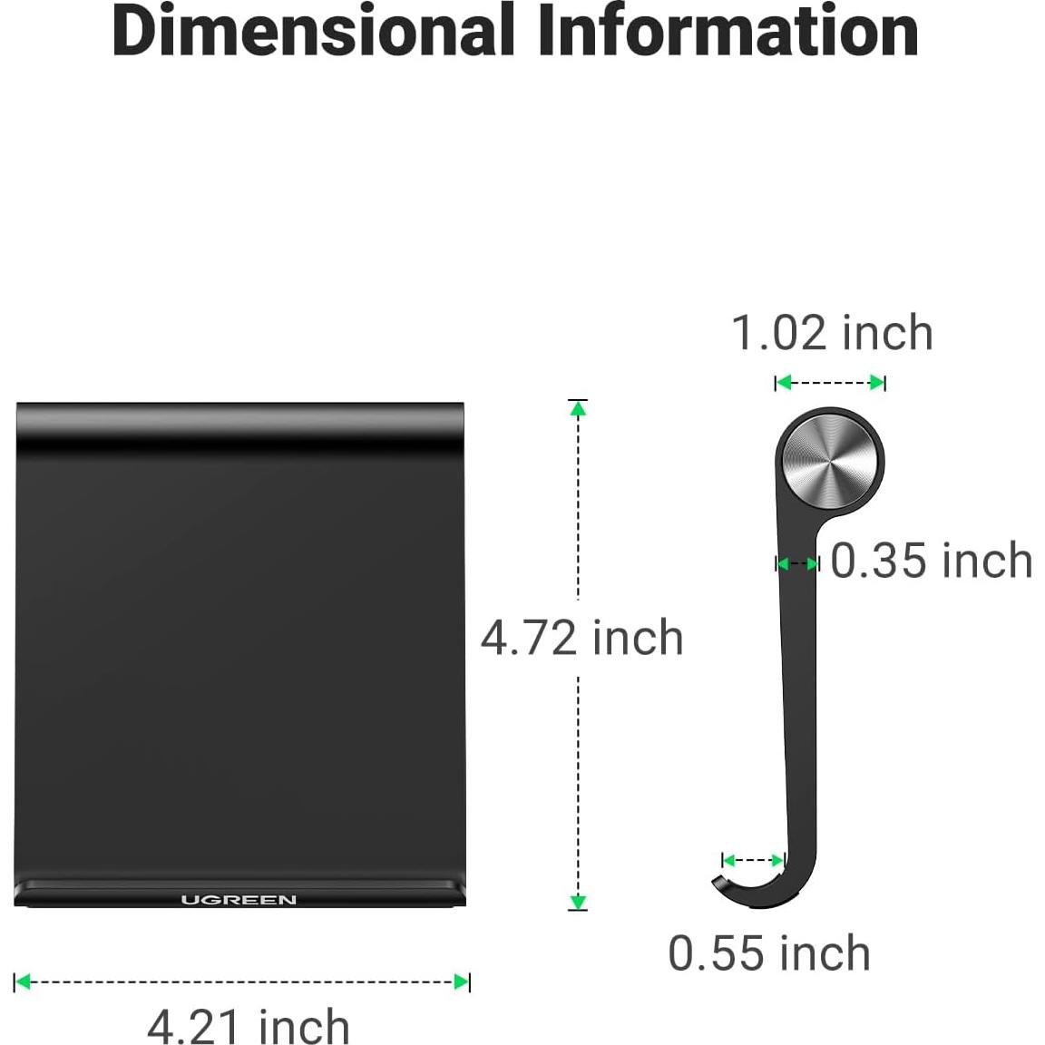 Soporte para Tableta UGREEN Ajustable 2 Piezas Negro