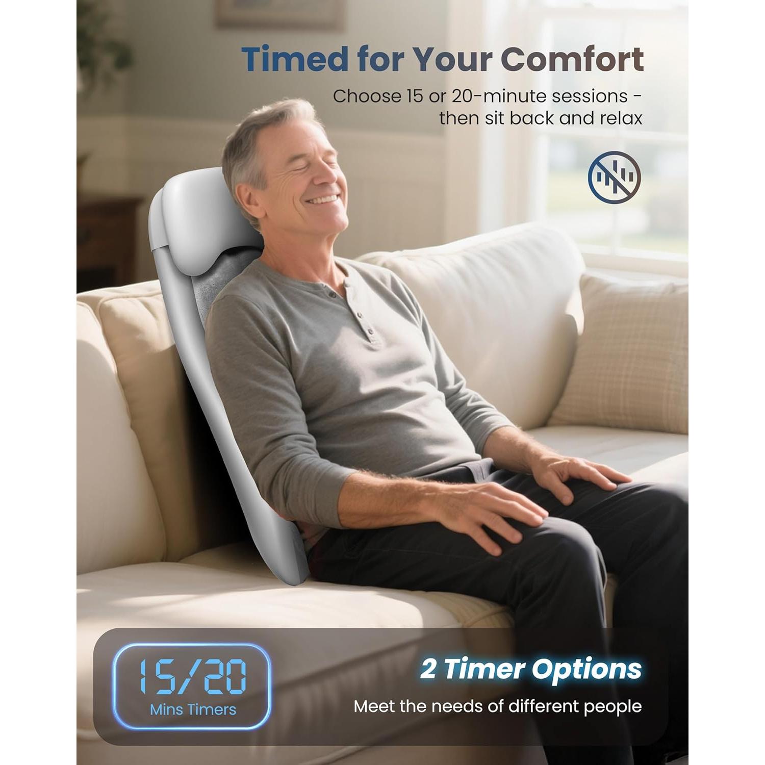 Masajeador de Espalda Inalámbrico COMFIER CF-2311B con Calor