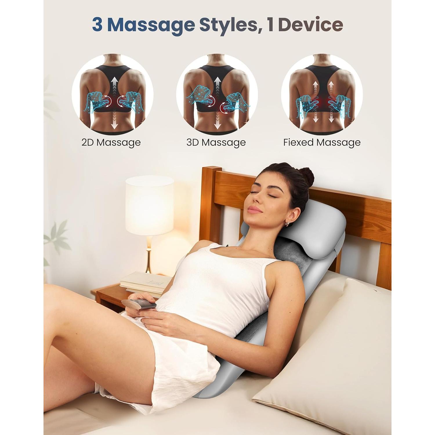 Masajeador de Espalda Inalámbrico COMFIER CF-2311B con Calor