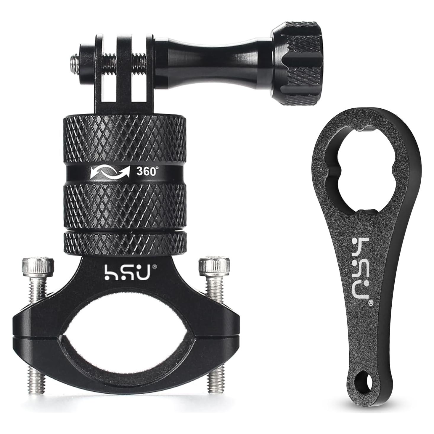 Soporte de Manillar HSU para Bicicleta y GoPro - Aluminio 360°