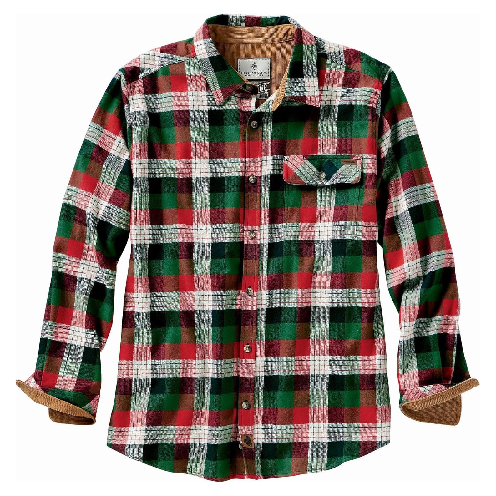 Camisa de Franela Buck Camp Legendary Whitetails Hombre Larga