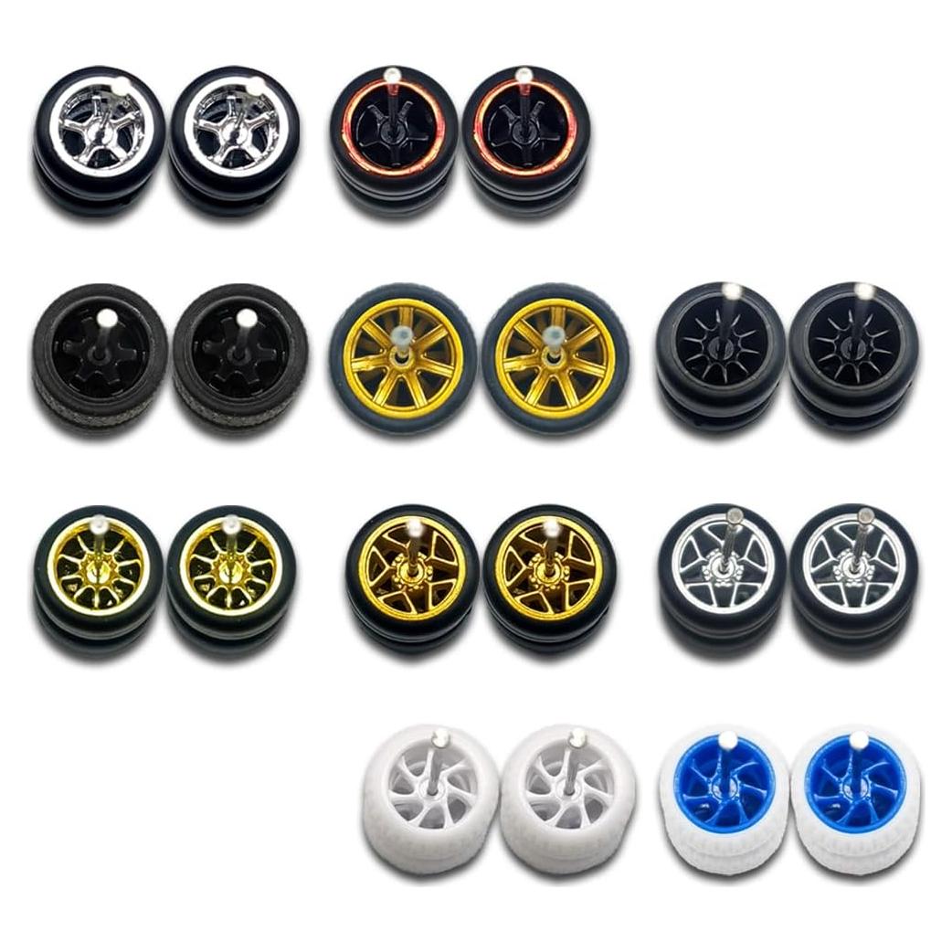 WAVEIST Hot Ruedas 1/64 para Modelos a Escala - 10 Juegos