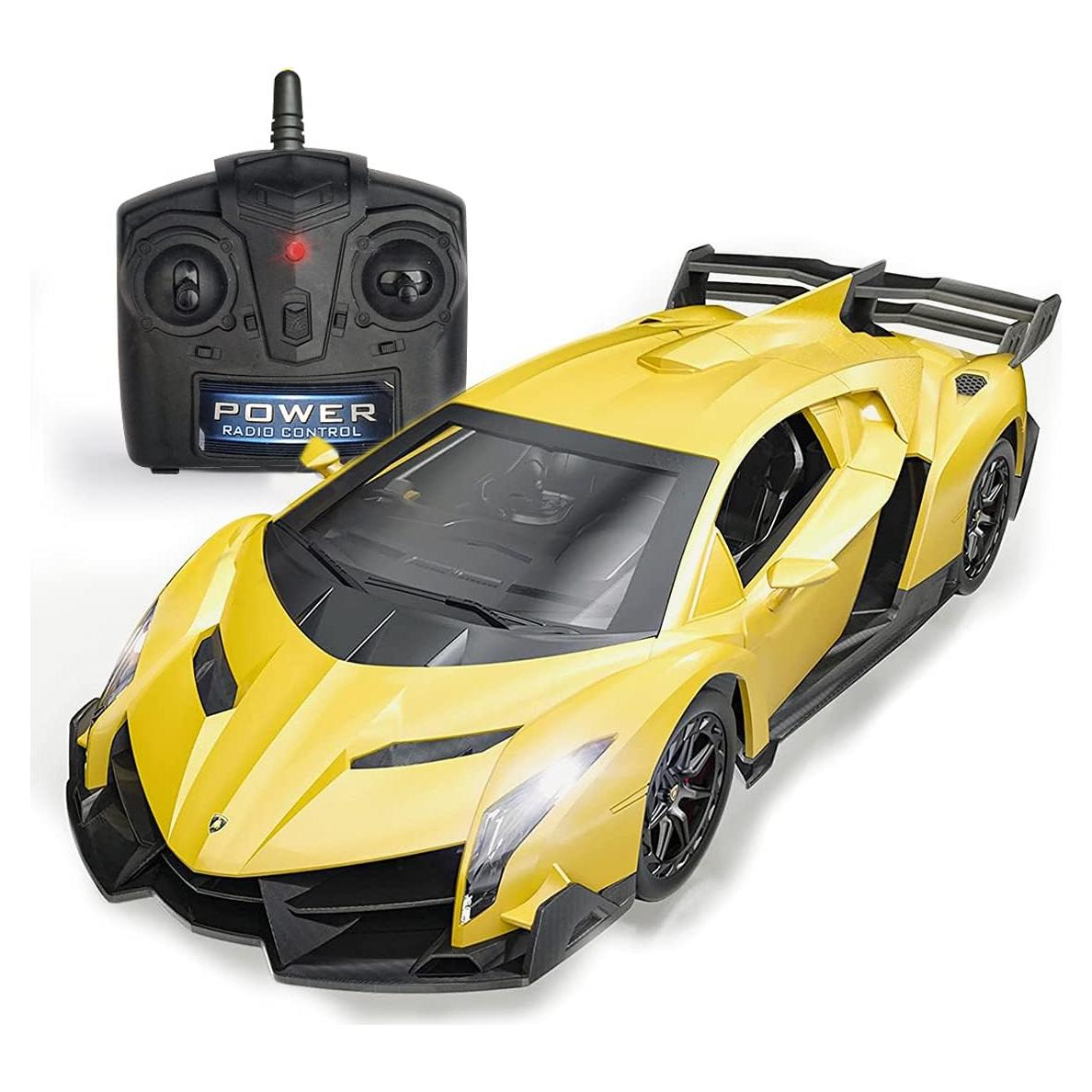 Coche RC QUN FENG Lamborghini Veneno 1:24 Amarillo