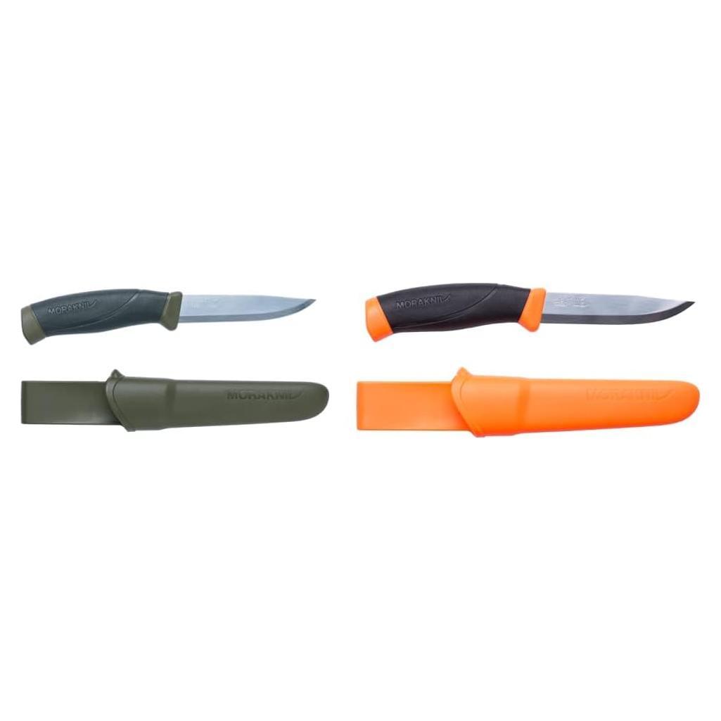 Cuchillo Morakniv Companion Hoja Fija 104 mm Acero Carbono Verde