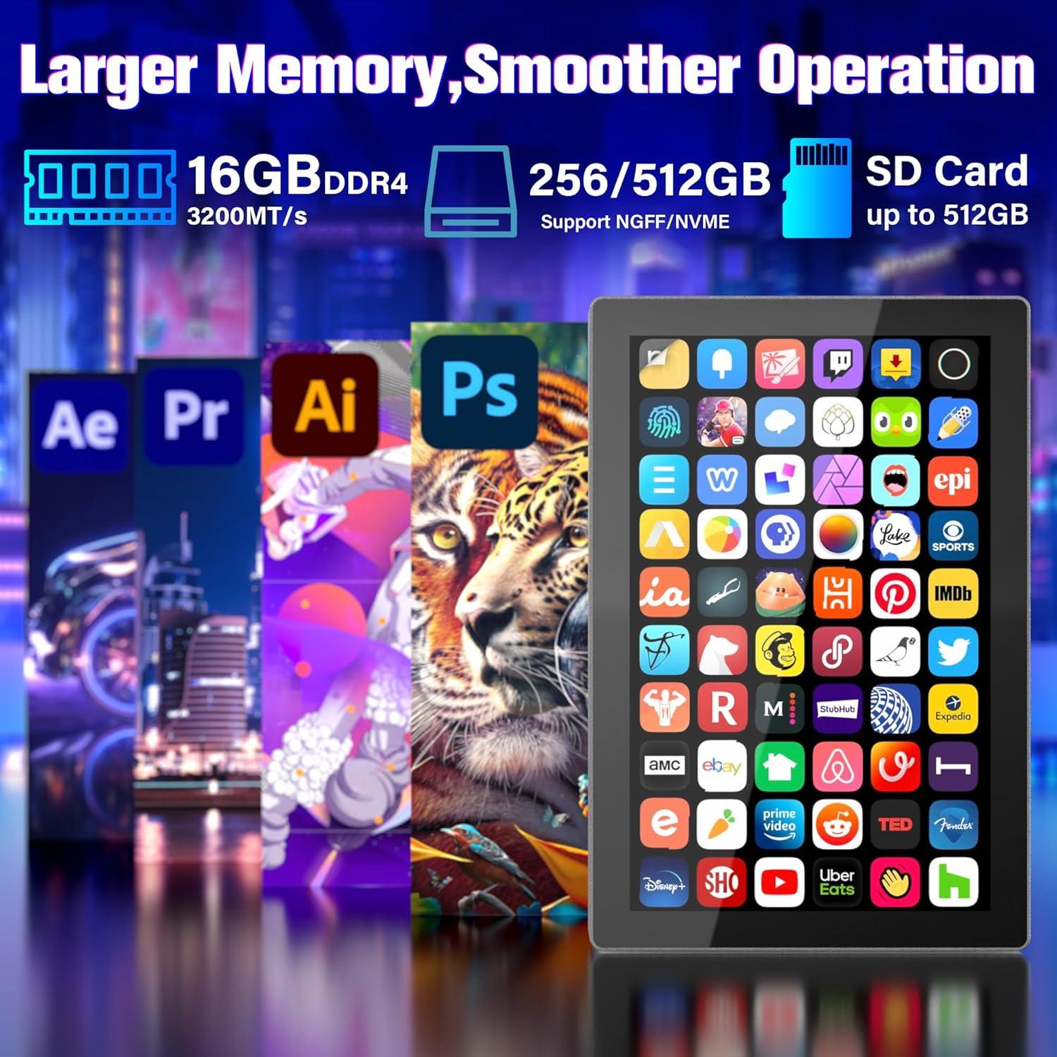 HIGOLEPC Mini PC 12ª Gen N100 16GB RAM 512GB Win 11 Pro