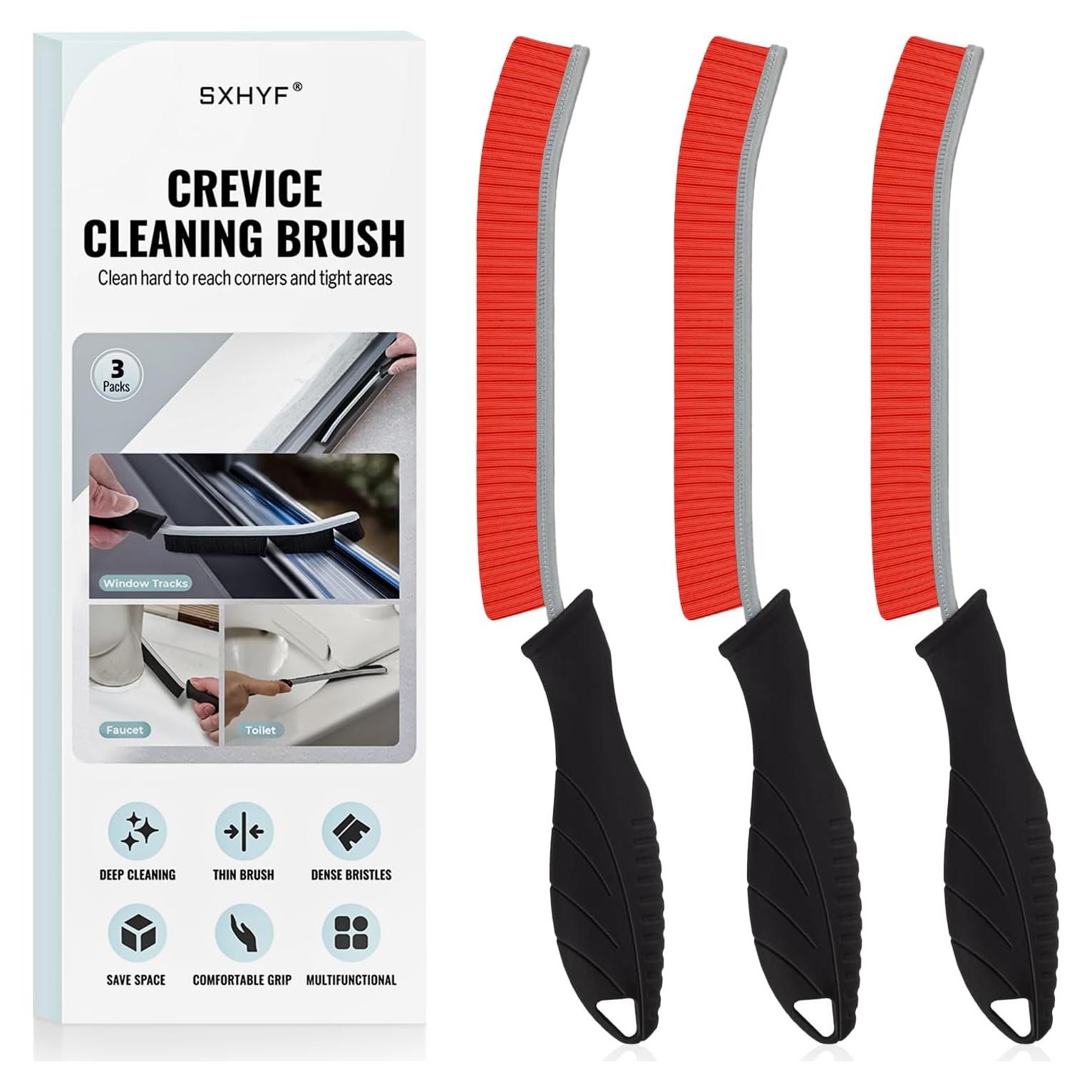 Cepillo de limpieza SXhyf - 3 piezas, cerdas duras, mango antideslizante