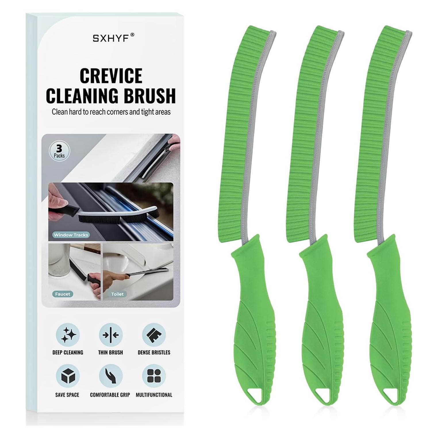 Cepillo de limpieza SXhyf - 3 piezas, cerdas duras, mango antideslizante