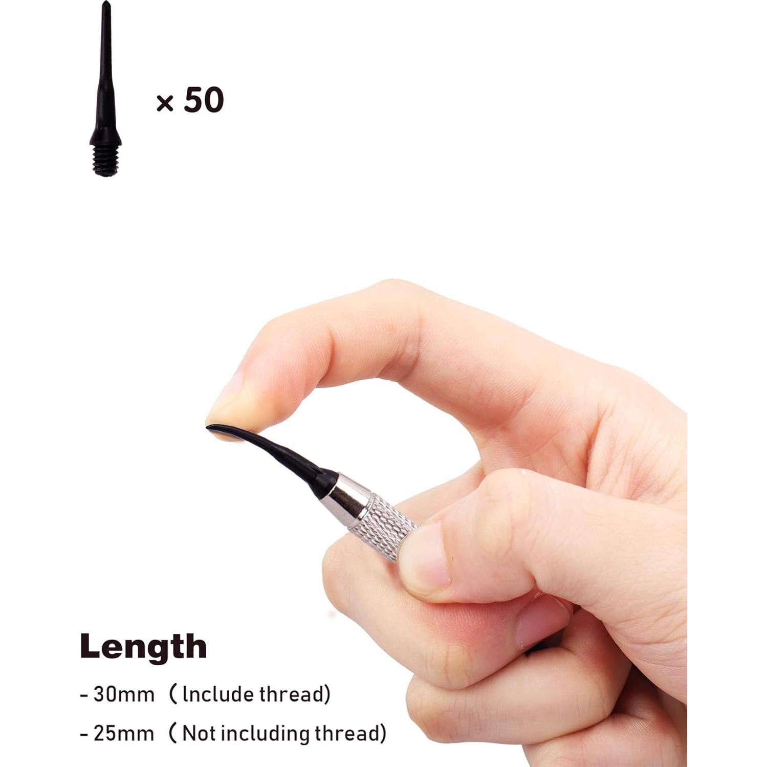 Turnart Darts Plastic Tip - Professional Soft Tip Darts Set for Electronic Dartboard 9 Pcs 18 Grams with 50 Extra Tips 9 Shafts 27 Flights Tool Kit Flight Protectors and Gift Darts Case