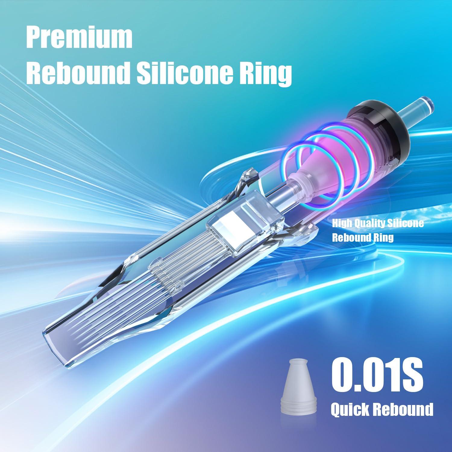 Cartuchos de Agujas de Tatuaje YILONG - 20 Pcs Mixtos 3RL 5RL 7RM 9RM