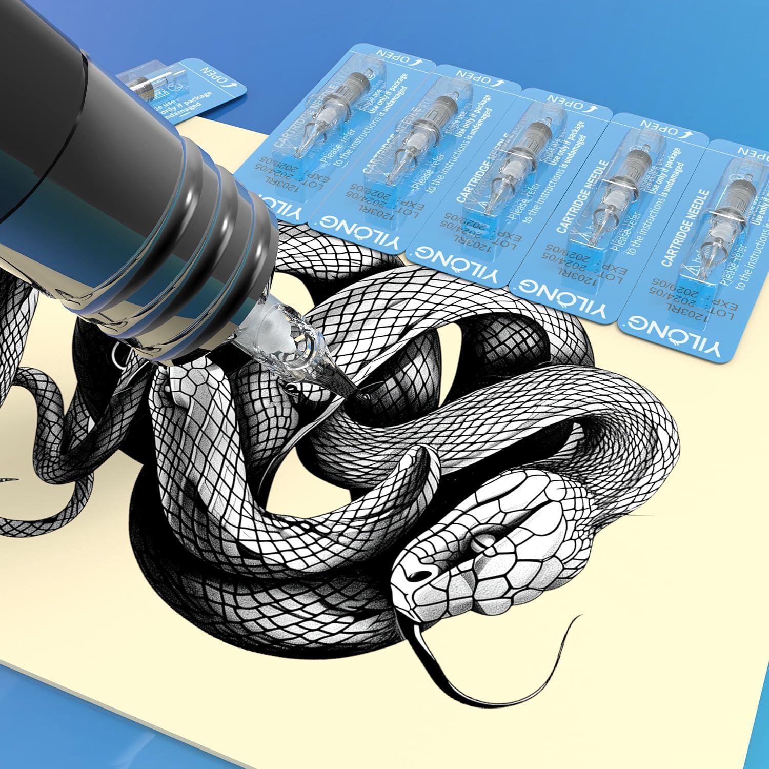 Cartuchos de Agujas de Tatuaje YILONG - 20 Pcs Mixtos 3RL 5RL 7RM 9RM