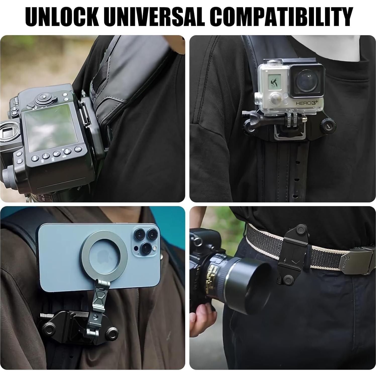 Clip de mochila para cámara VELCURIUM con liberación rápida