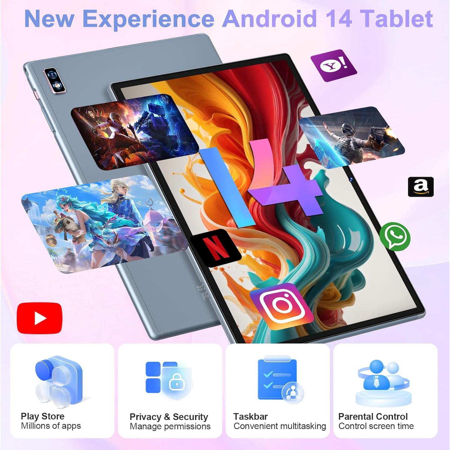 Tablet DEERTiME E6 Android 14 10.1" 22GB RAM 128GB ROM