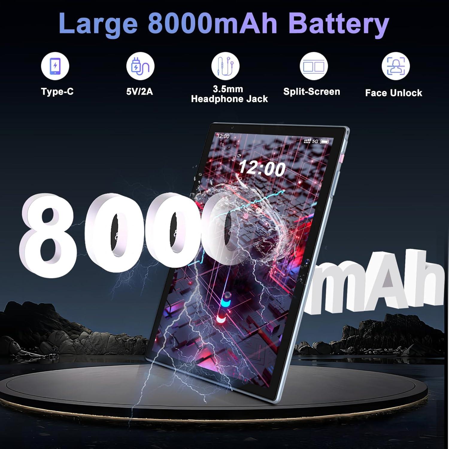 Tablet DEERTiME E6 Android 14 10.1" 22GB RAM 128GB ROM