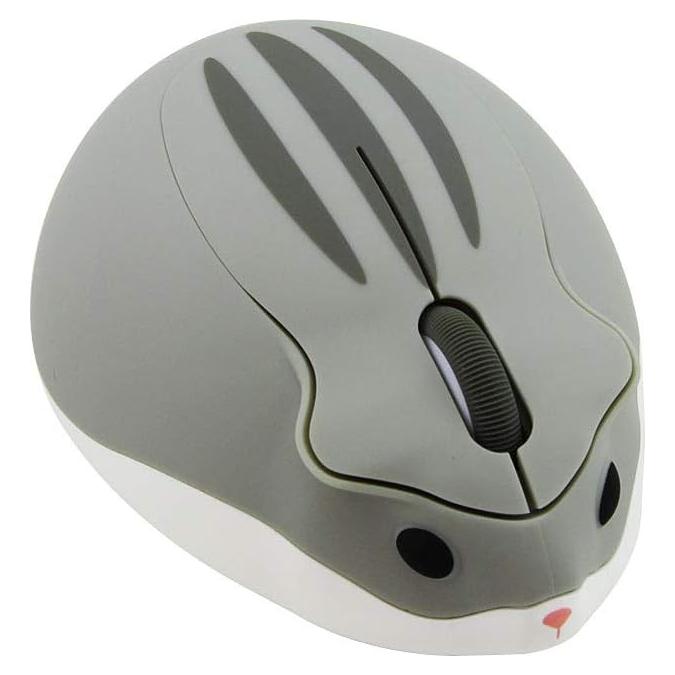 Ratón Inalámbrico Óptico SXBan 1200DPI Forma de Hámster Gris