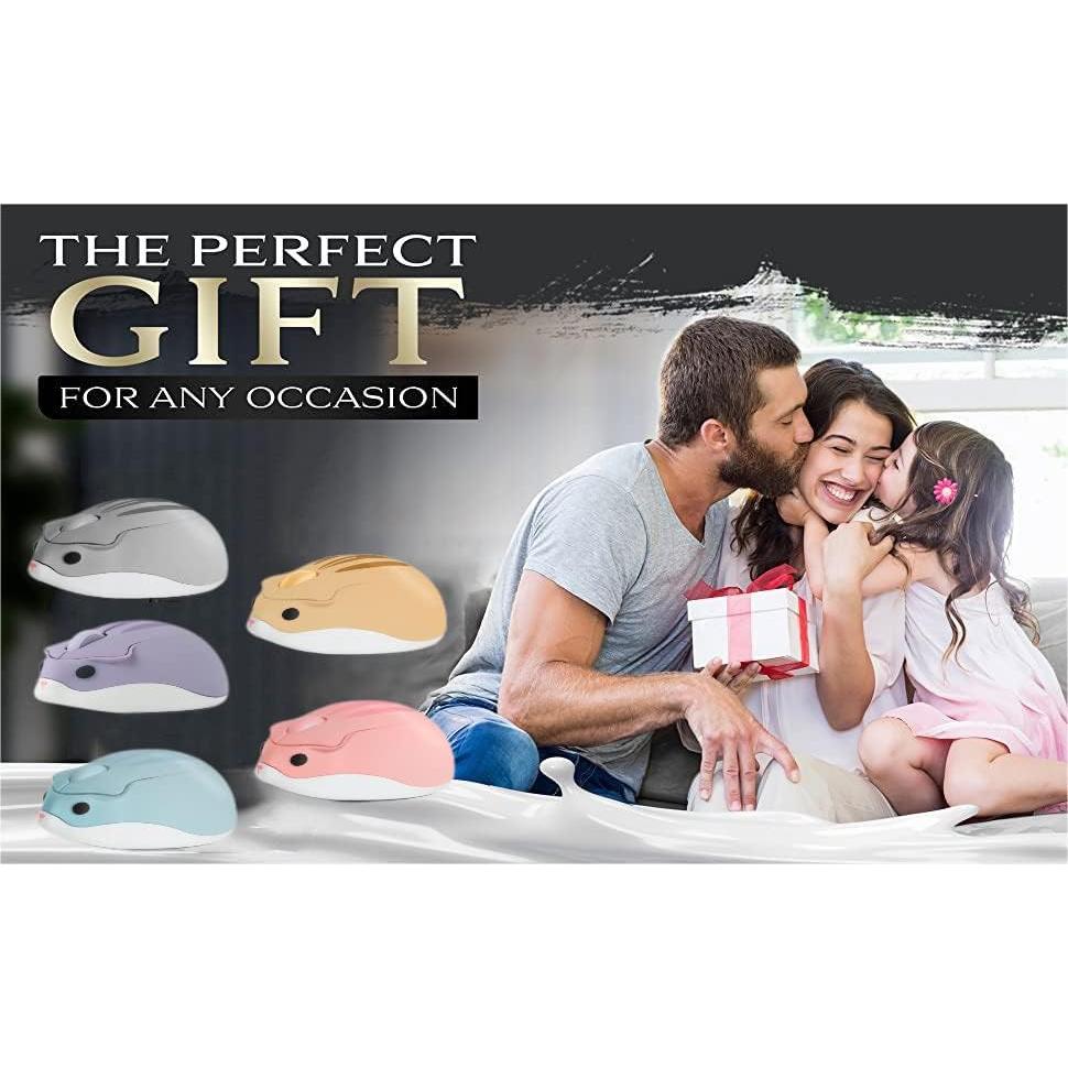 Ratón Inalámbrico Óptico SXBan 1200DPI Forma de Hámster Gris