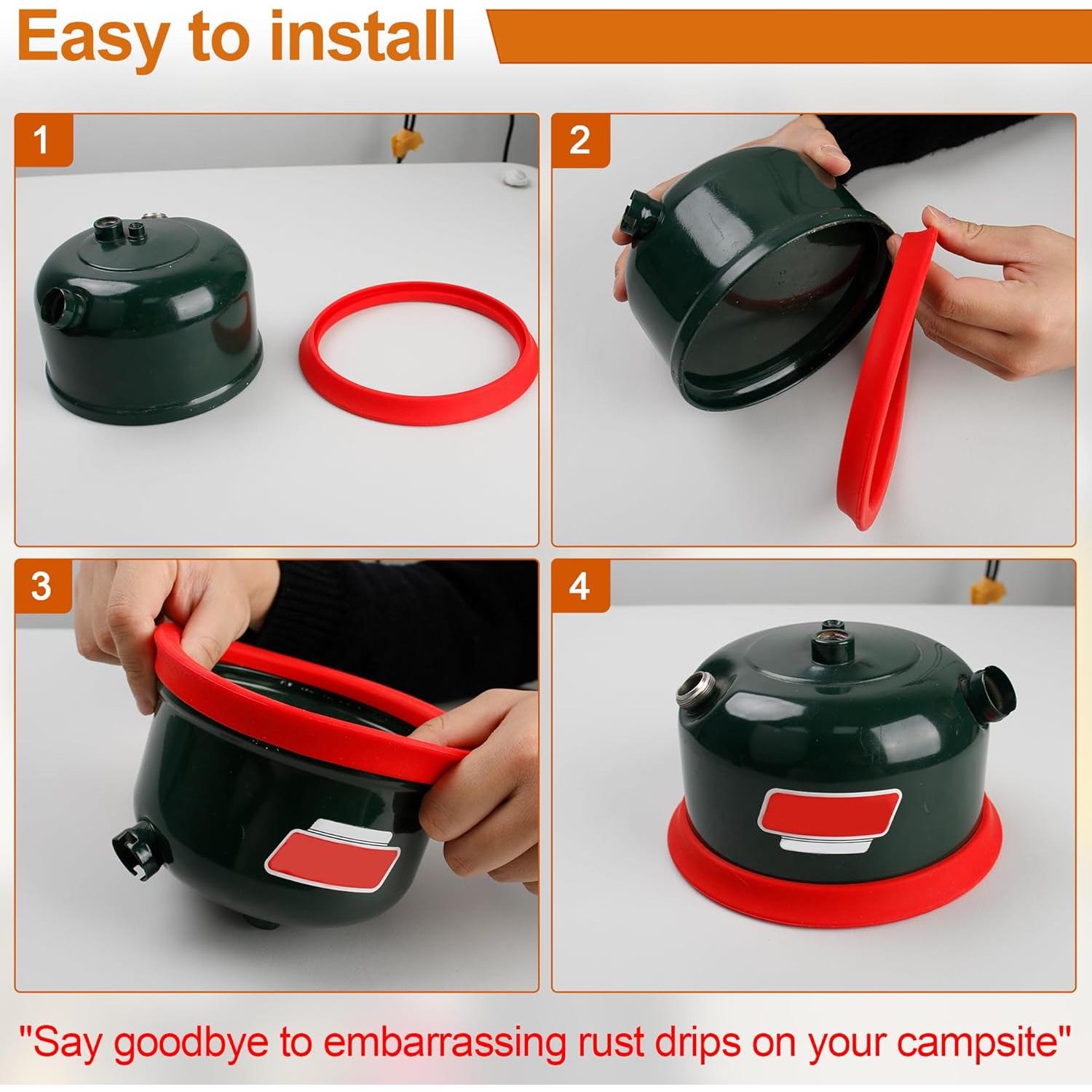 Protector de Junta de Base de Tanque de Silicona SUNJIKA para Lámparas Coleman