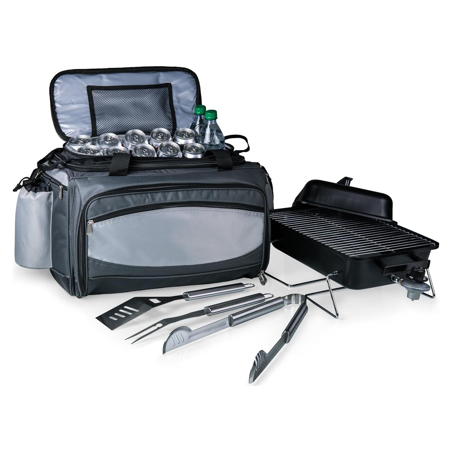 Set de BBQ y Cooler Portátil Vulcan Picnic Time 53.3x37.1cm