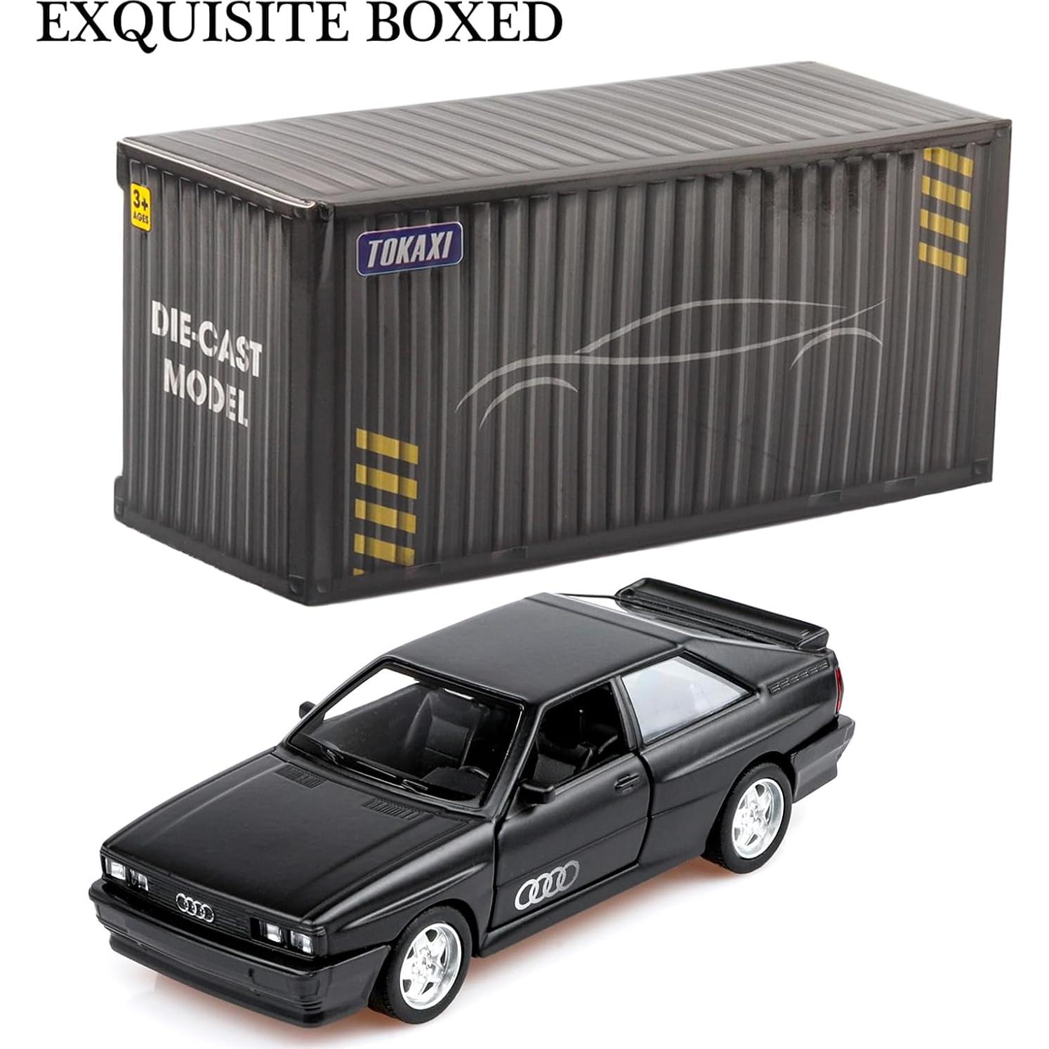Audi Sport Quattro 1/36 Diecast Retroceso Negro TOKAXI