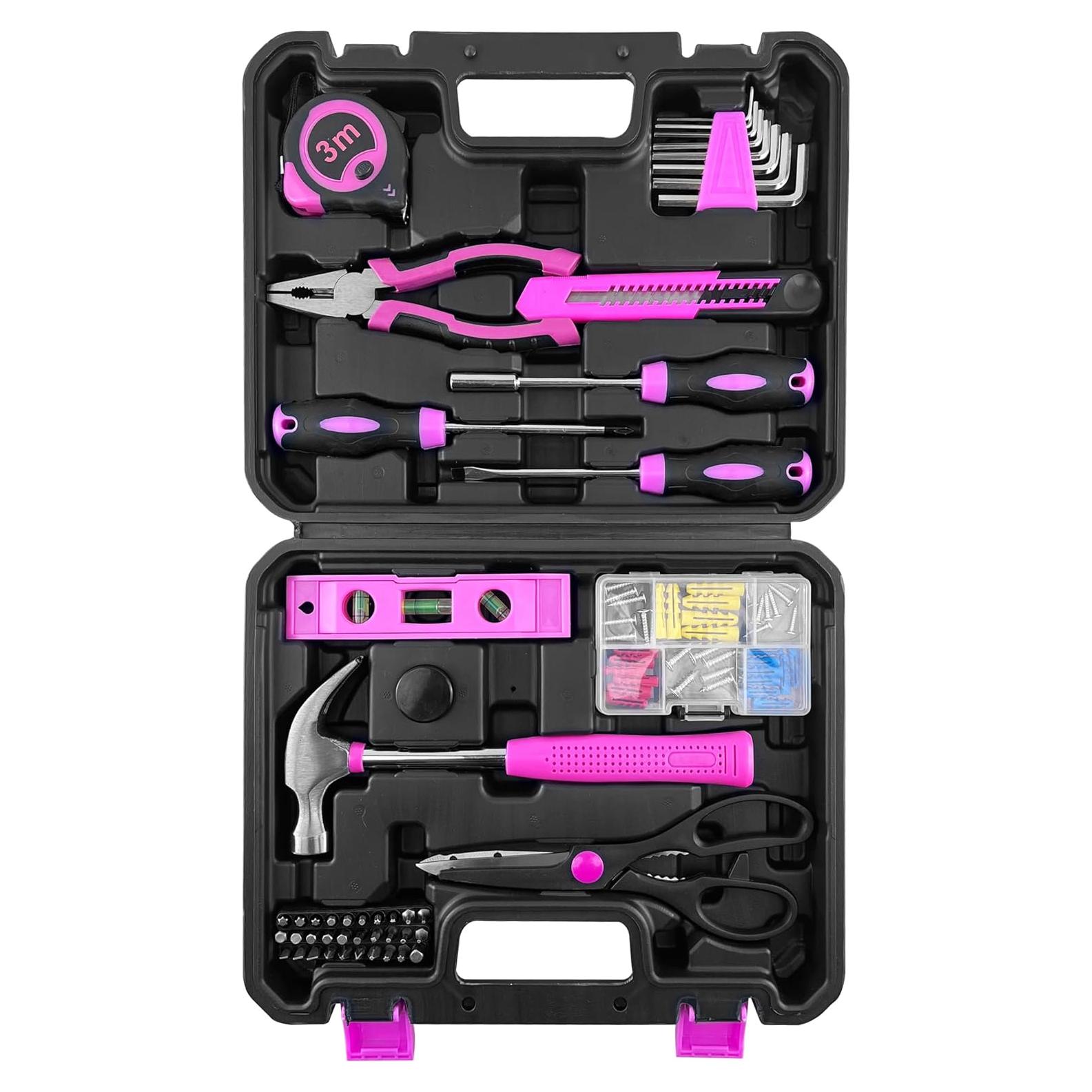 Kit de Herramientas Rosa SOLUDE 102 Piezas con Estuche