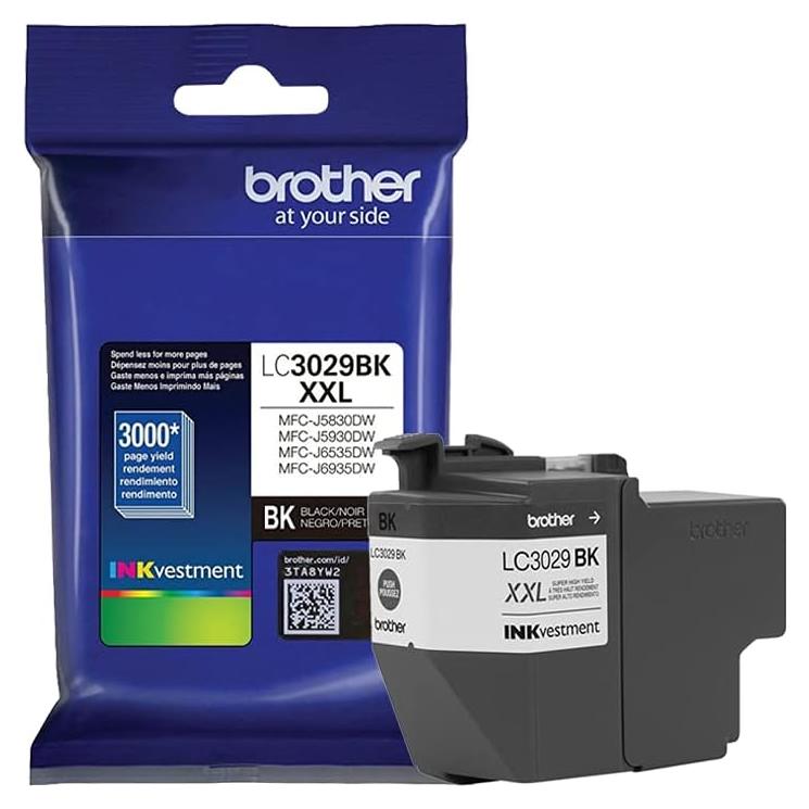 Cartucho de tinta negra Brother LC3029BK - Alto rendimiento 3000p