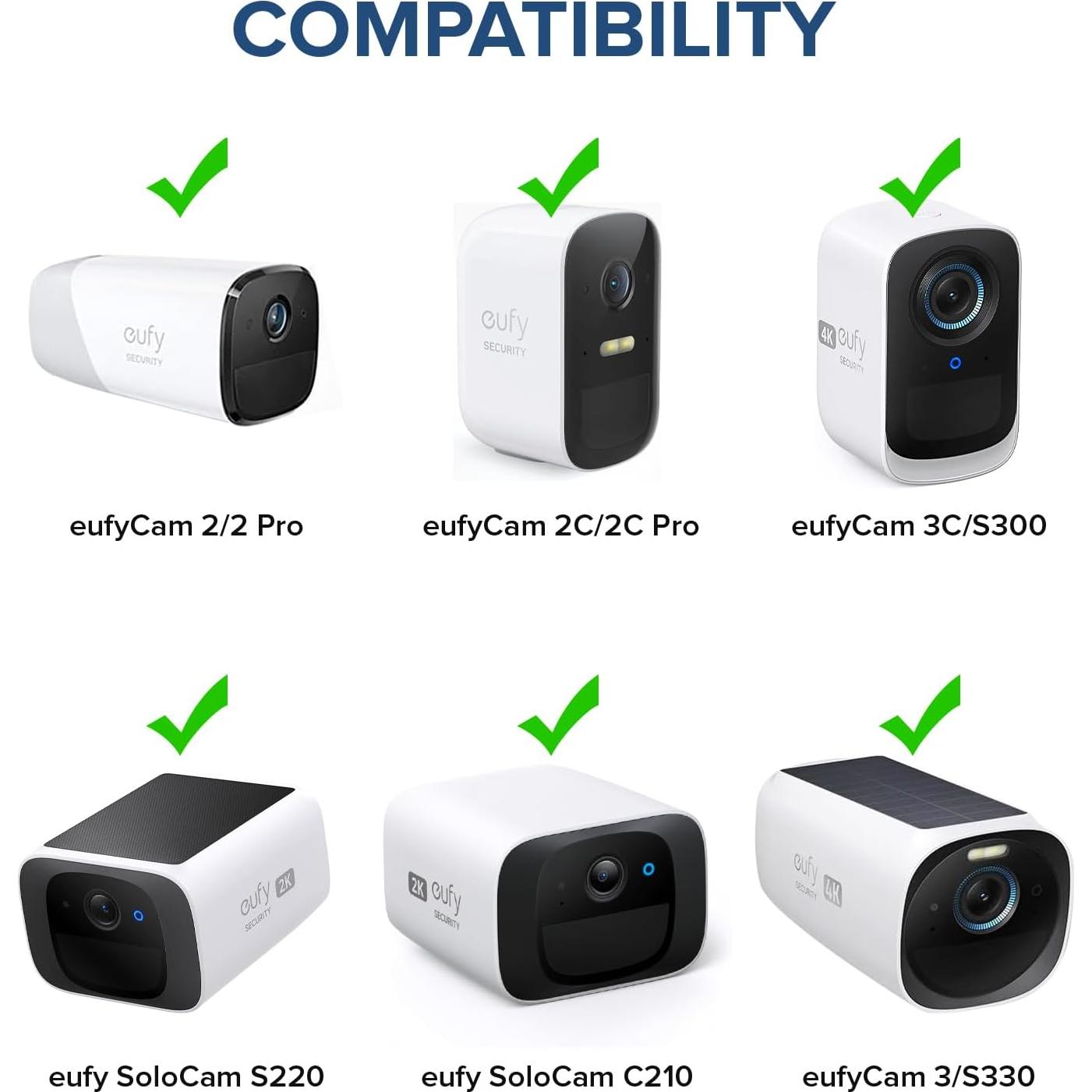 Soporte de Pared ALERTCAM para Cámaras Eufy - Negro