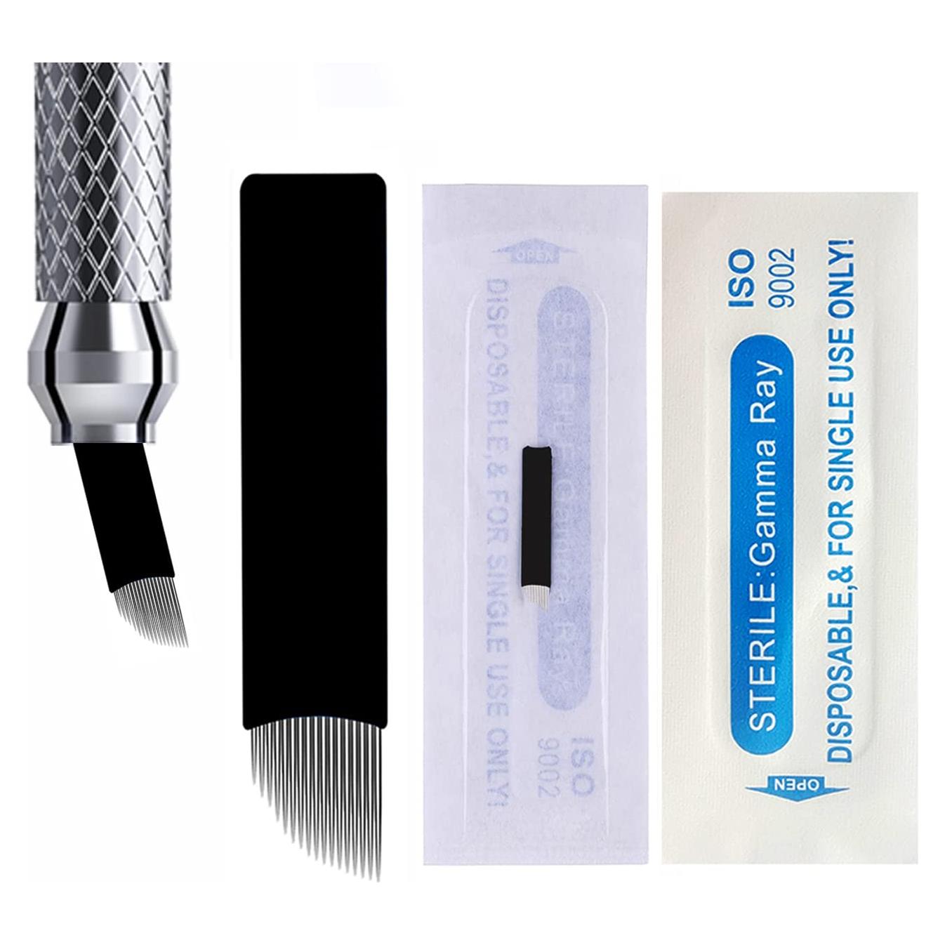 30 Agujas Desechables Microblading Cejas Kaiqikaixi 18U