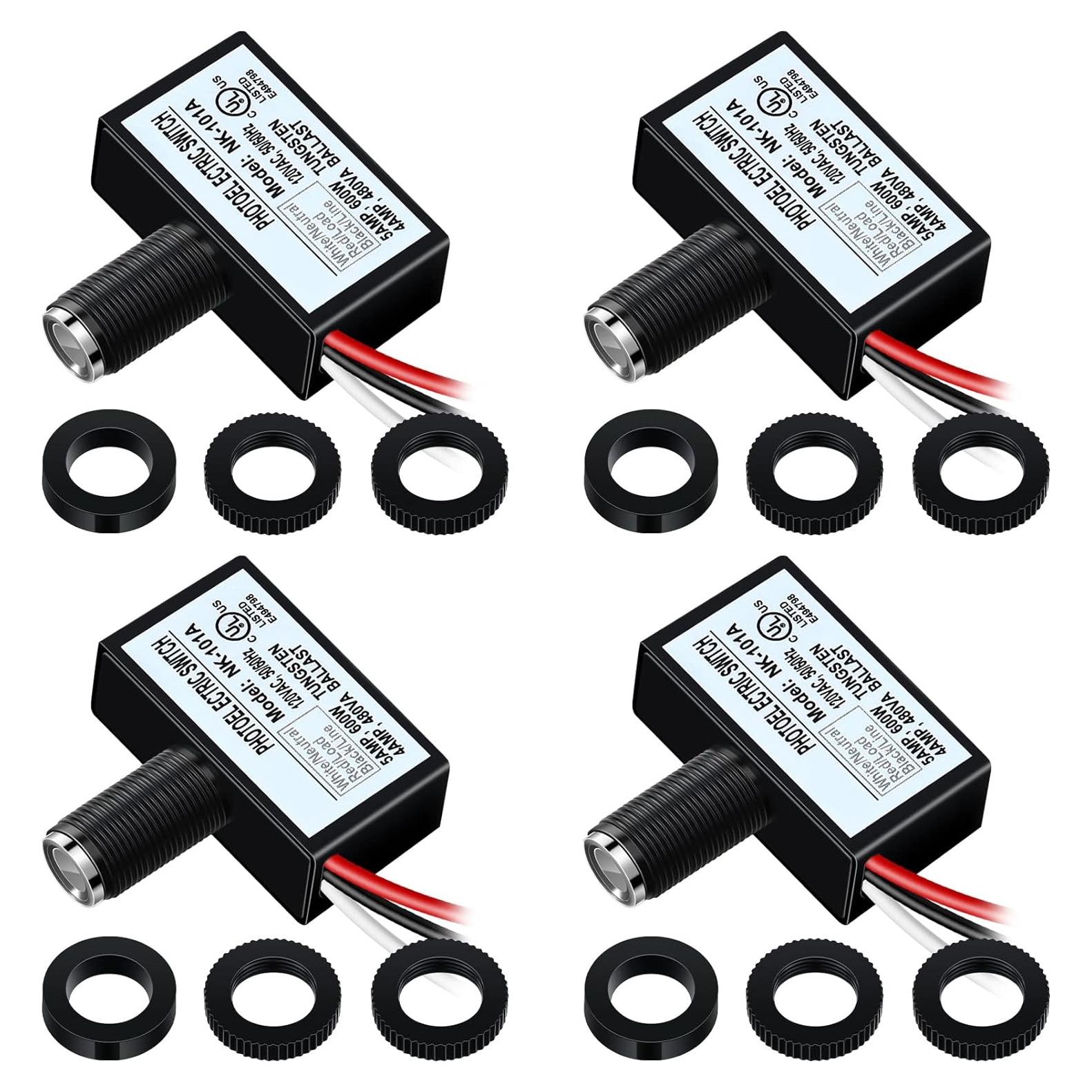 Paquete de 4 Interruptores de Luz con Sensor Fotoeléctrico 220V