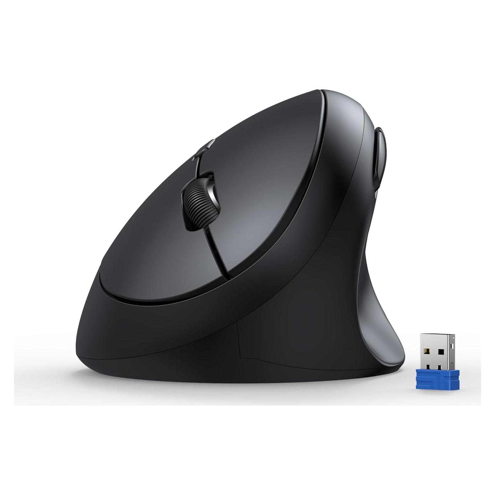 Ratón Ergonómico TECKNET Inalámbrico 4800 DPI Negro