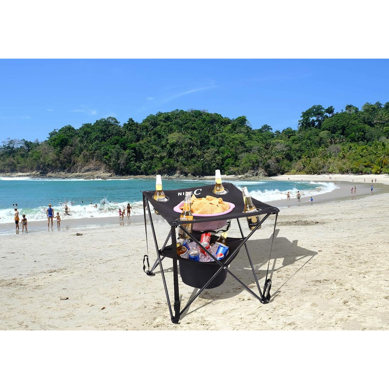 Mesa Camping Nice C con Enfriador Aislado y Bolsa de Transporte