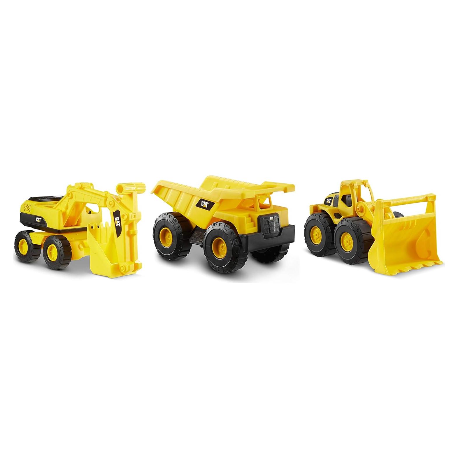 Set de 3 Vehículos de Construcción CAT 17.78 cm Manual