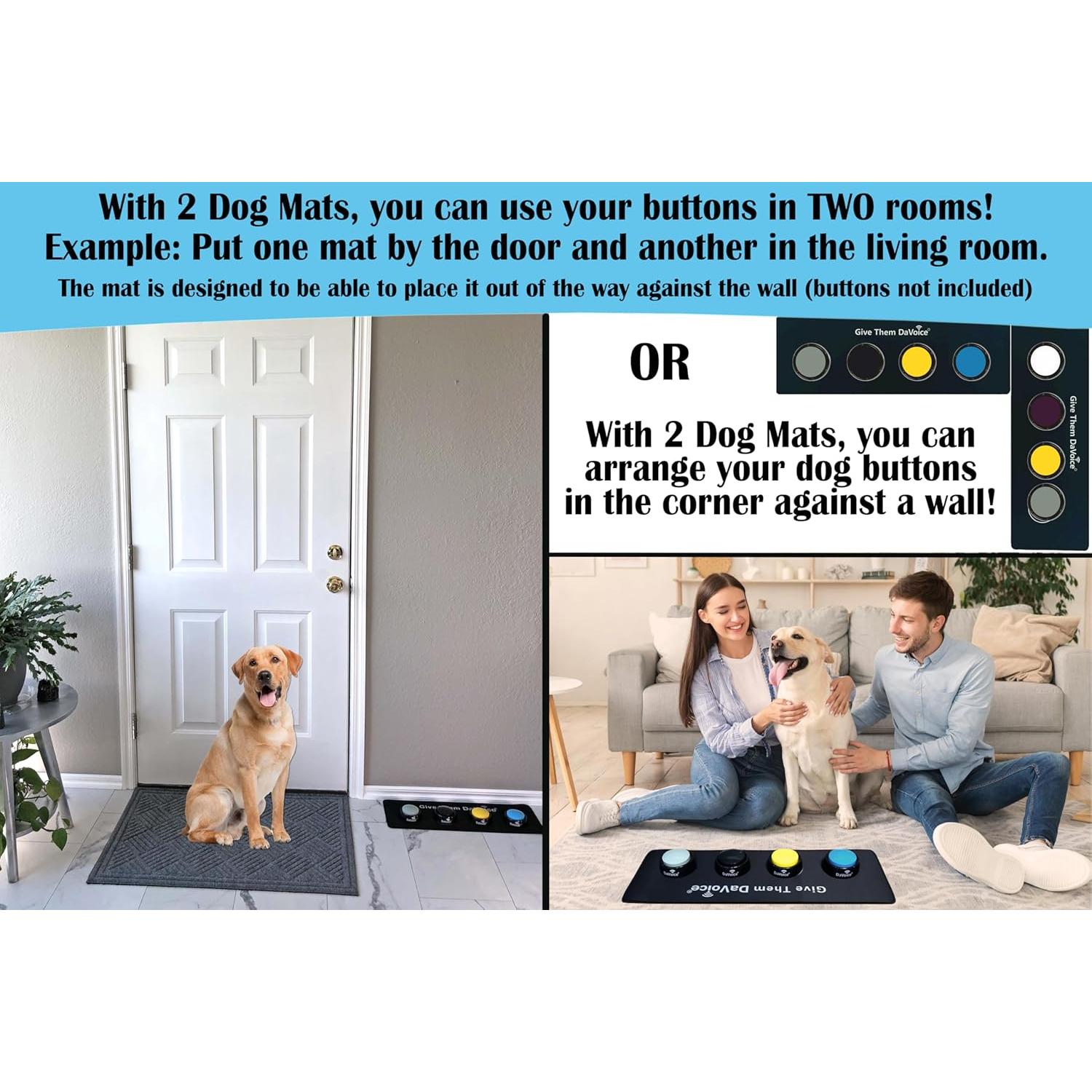Alfombrilla Antideslizante para Botones de Comunicación para Perros - DaVoice - 2 Unidades