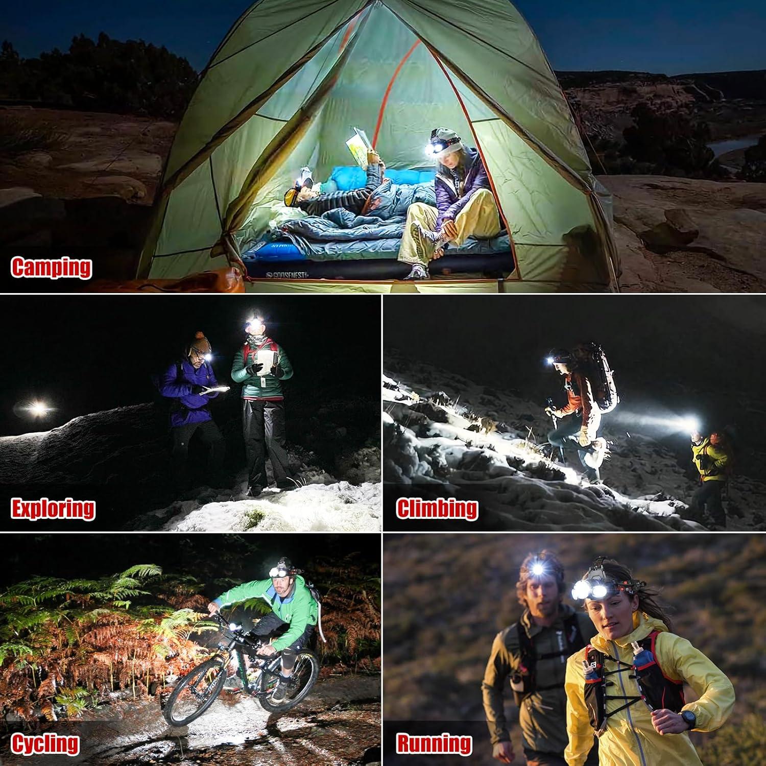 Linterna Frontal Recargable BOBKID 1500 Lúmenes LED Impermeable