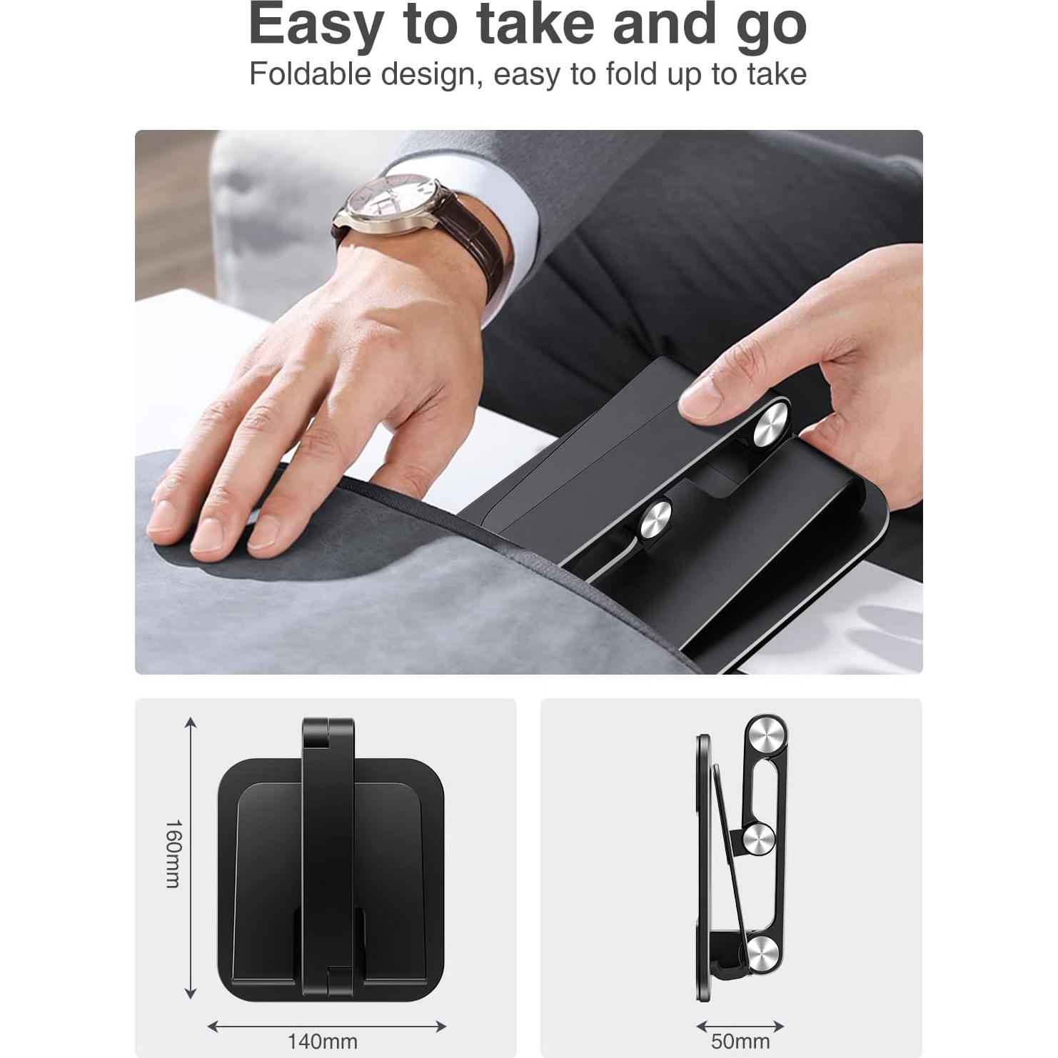 Soporte de Aluminio Elitehood DT-013 para iPad Ajustable Negro