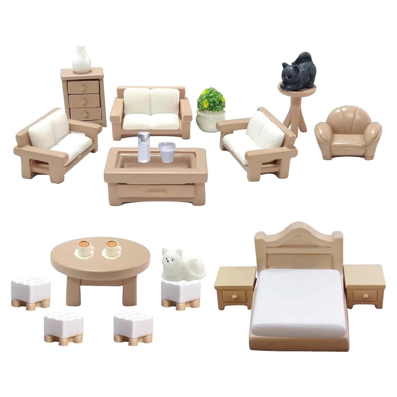 Juego de Muebles para Casa de Muñecas KAIX 23 Piezas
