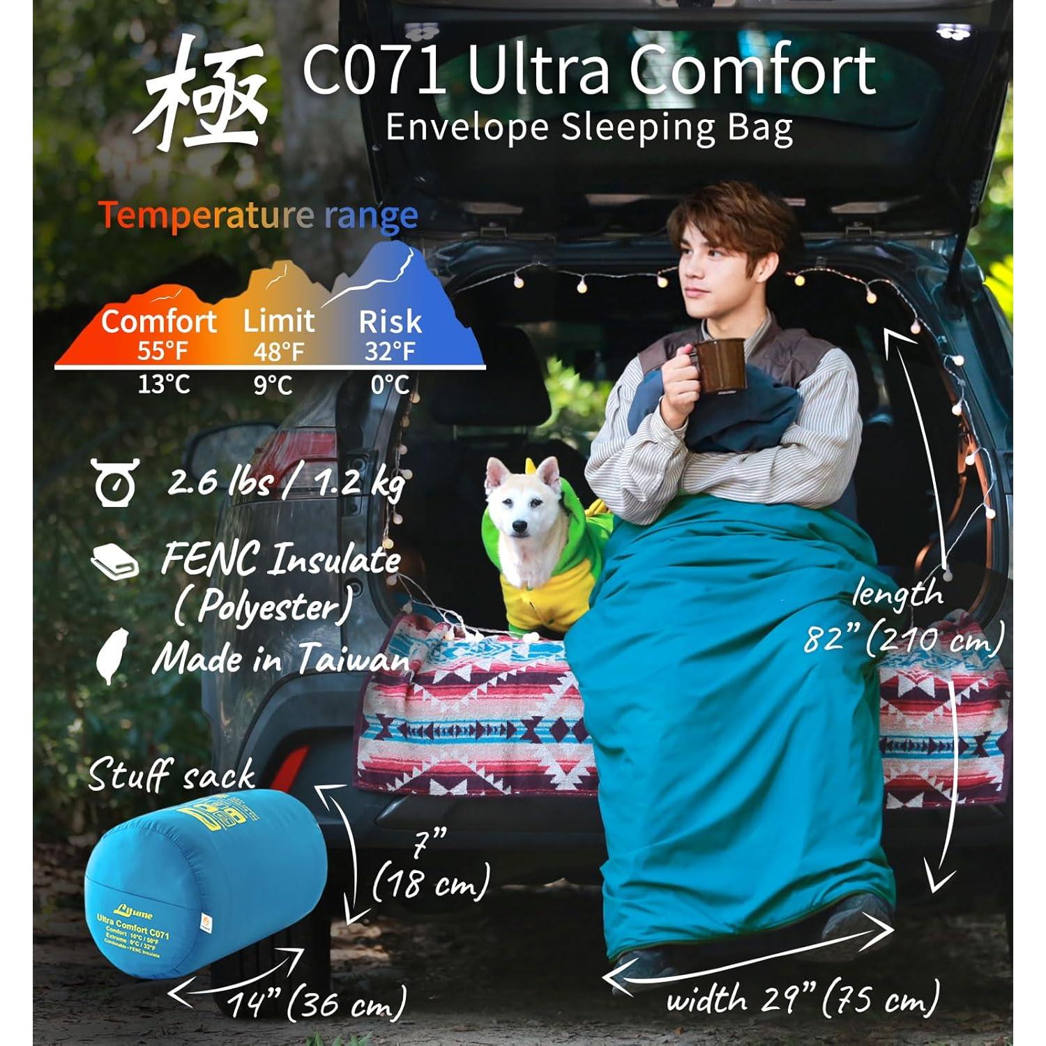 Saco de dormir Litume C071 Ultra Comfort 10°C 1.6kg 3 temporadas